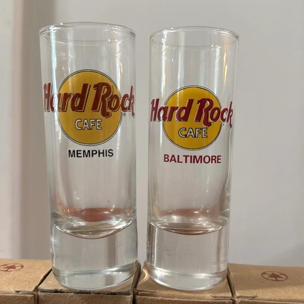 NEW Hard Rock Cafe Tall Shot Glasses Set of 11